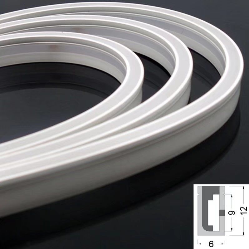 چراغ نئون LED IP65 IP67 چراغ های خم جانبی انعطاف پذیر تزئینات سیلیکونی نئون LED 0612 10 وات 24 ولت روشنایی بدون نقطه SMD2835