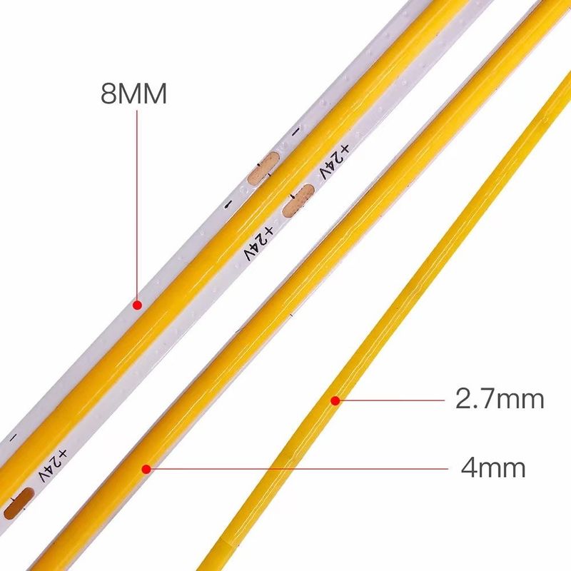 2700K-6500K 12V LED COB Strip 24V تراشه های با چگالی بالا دکوراسیون داخلی منزل