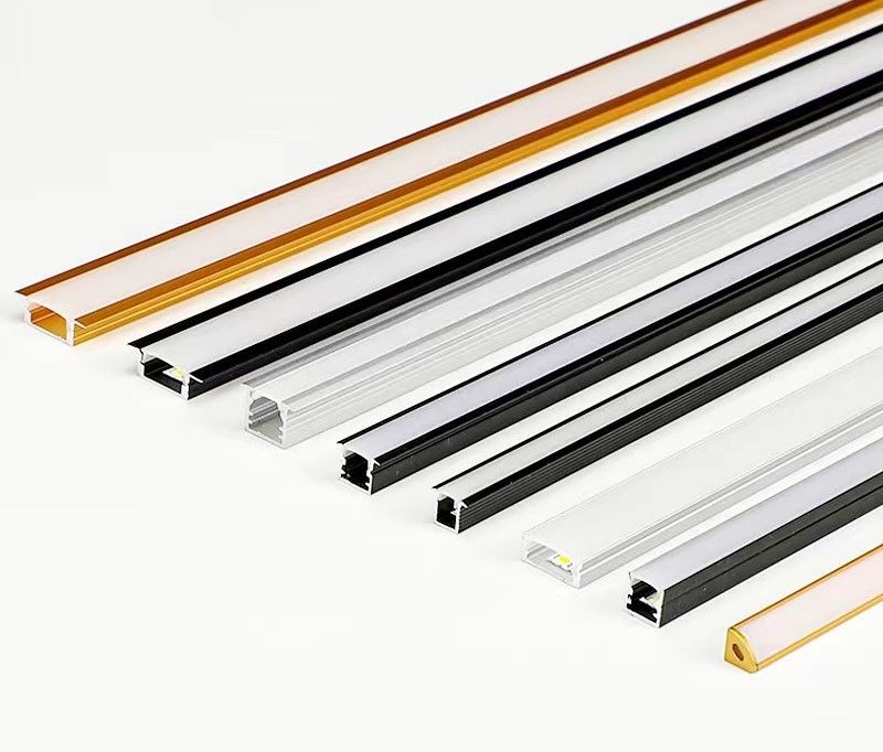 پروفیل آلومینیومی CE RoHS LED خطی نور شفاف سرپوش شیری گیره درپوش انتهایی زیر قفسه کابینت