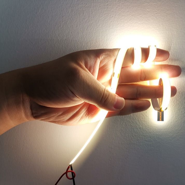 480led/M نوار LED COB 12V با چگالی بالا 4000K 10W دکوراسیون منزل