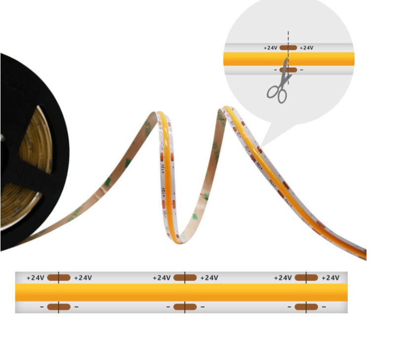 2 رنگ 2700-6500K نوار LED COB کم نور 12 ولت 10 وات روشنایی بالا