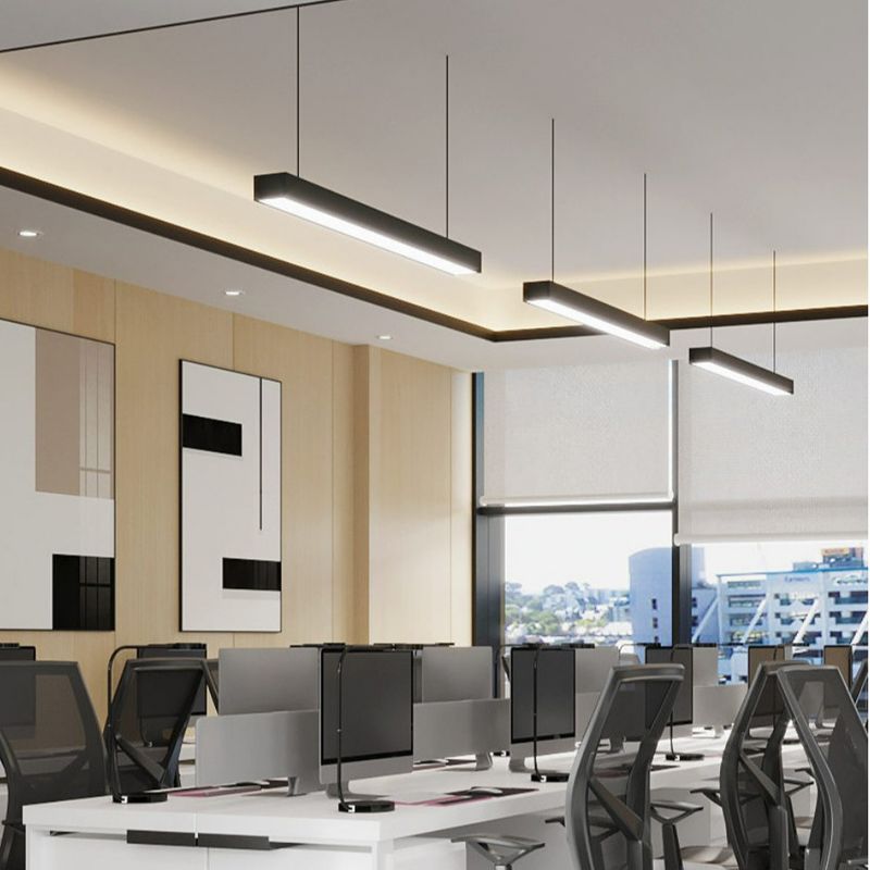 AC110-265V چراغ آویز خطی LED روشنایی بالا 35W 6500K رنگ سفید