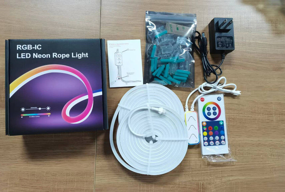 چراغ نئون سیلیکونی 110-120 ولت IP20 / IP65 / IP67 / IP68 با آداپتور کانکتور