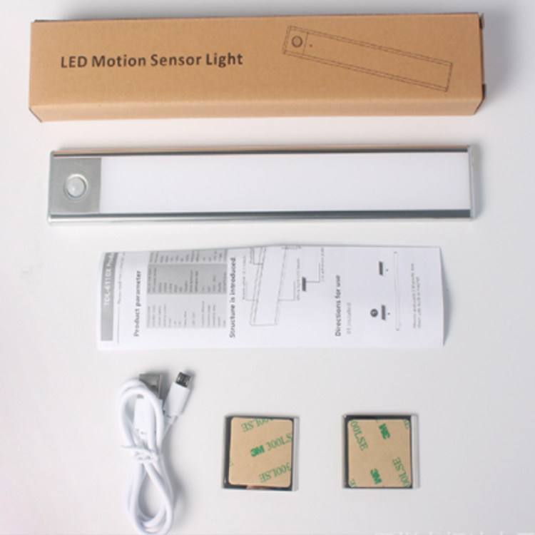 چراغ کابینت حسگر حرکت LED قابل شارژ قابل شارژ USB بی سیم نور کمد زیر پیشخوان