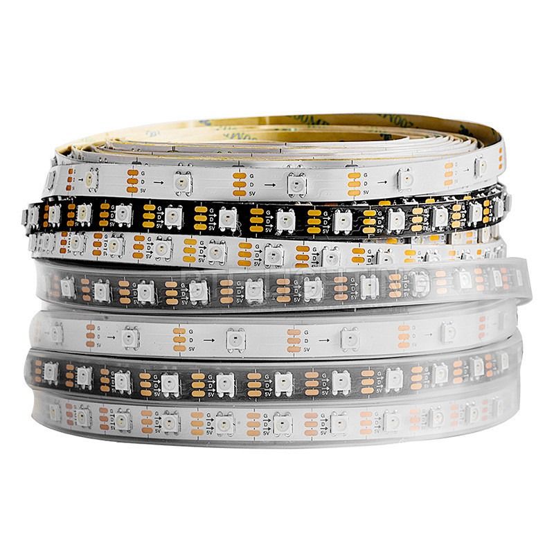 نوار LED منعطف RGB WS2812B 5050SMD Addressable 16.4FT 60Pixels/M 300Pixels LED Pixel strip