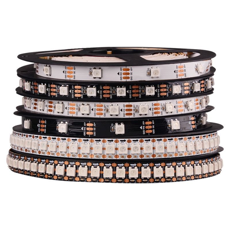 نوار LED منعطف RGB WS2812B 5050SMD Addressable 16.4FT 60Pixels/M 300Pixels LED Pixel strip