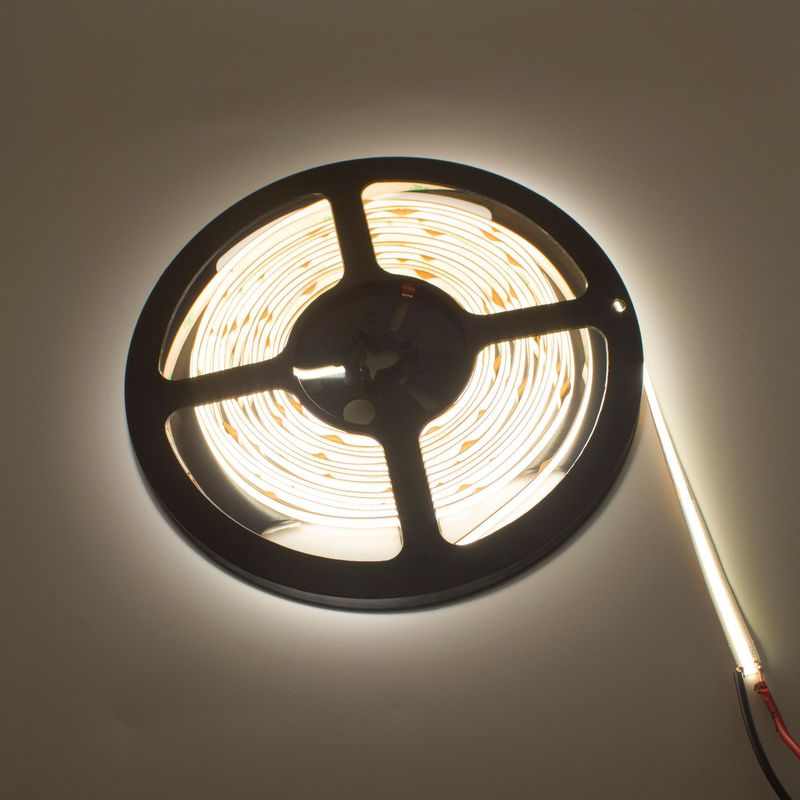 با چگالی بالا 320 LED/M انعطاف پذیر 24 ولت COB LED نوار فلکس روشن 10 وات سفید گرم